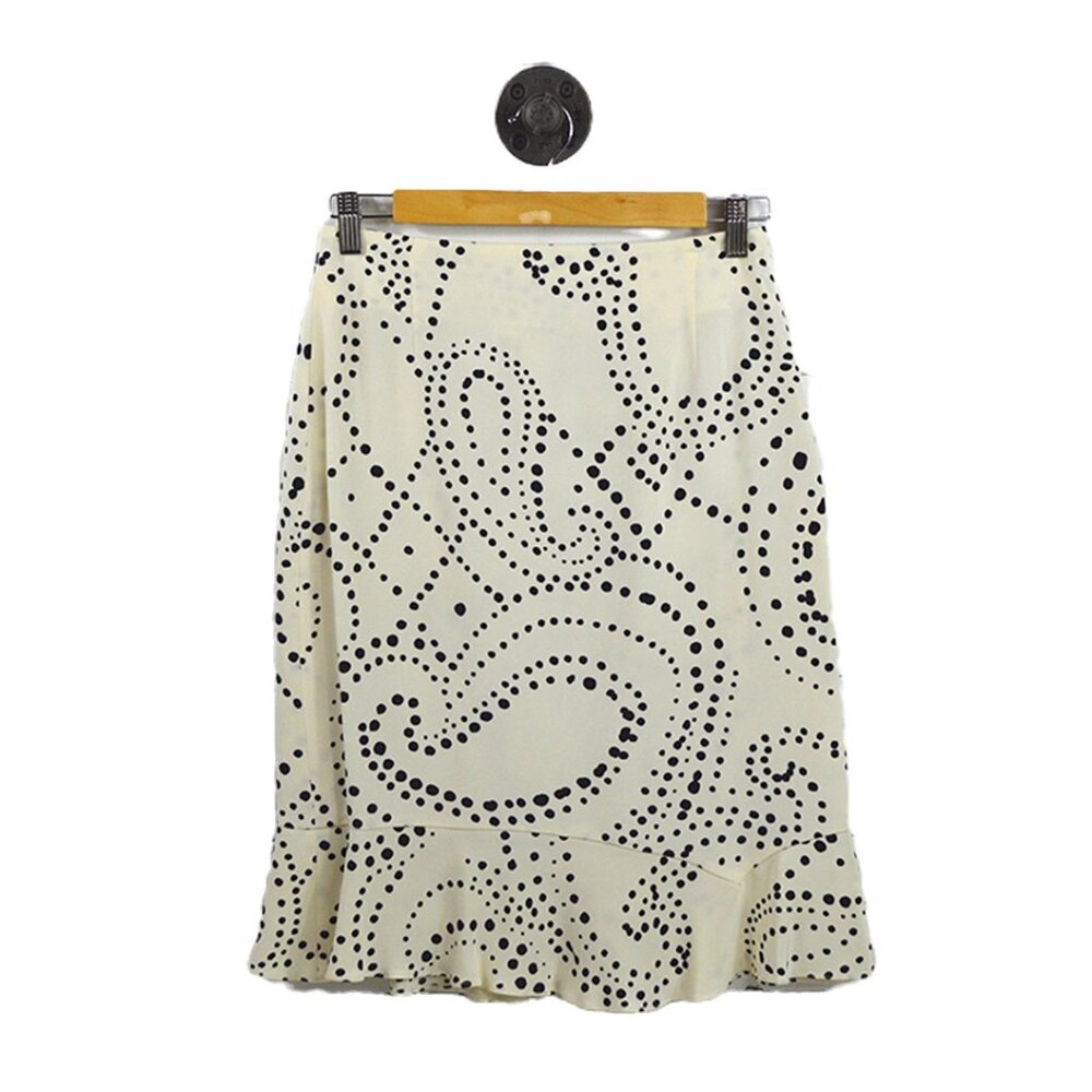 Ecaille Paris Poka Dot Silk Print Skirt #174-26